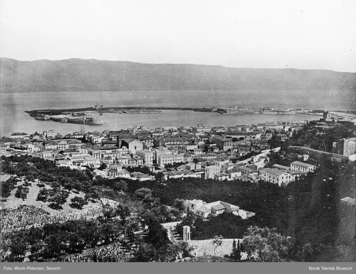 Panorama av Messina, Sicilia