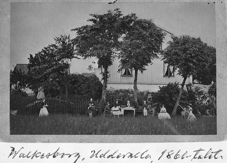 Text på kortet: "Walkesborg, Uddevalla, 1860-talet".
