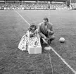 Från vänskapsmatch i fotboll mellan Vasco da Gama från Brasilien och Oddevold från Sverige på Rimnersvallen i Uddevalla den 6 juni 1959