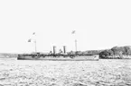 Troligen SMS SZIGETVAR på flottbesök 1902