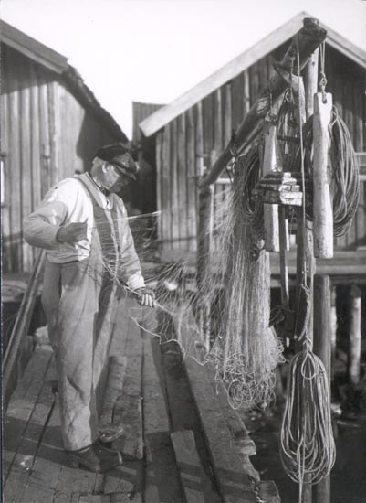 Notering på kortet: "Gravarne". 
"FOTO (C61) DAN SAMUELSON 1924. KÖPT AV DENS. DEC. 1958".