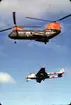 Försvarets nyinförskaffade helikopter Boeing Vertol Hkp 4A - förevisning någonstans i Skåne