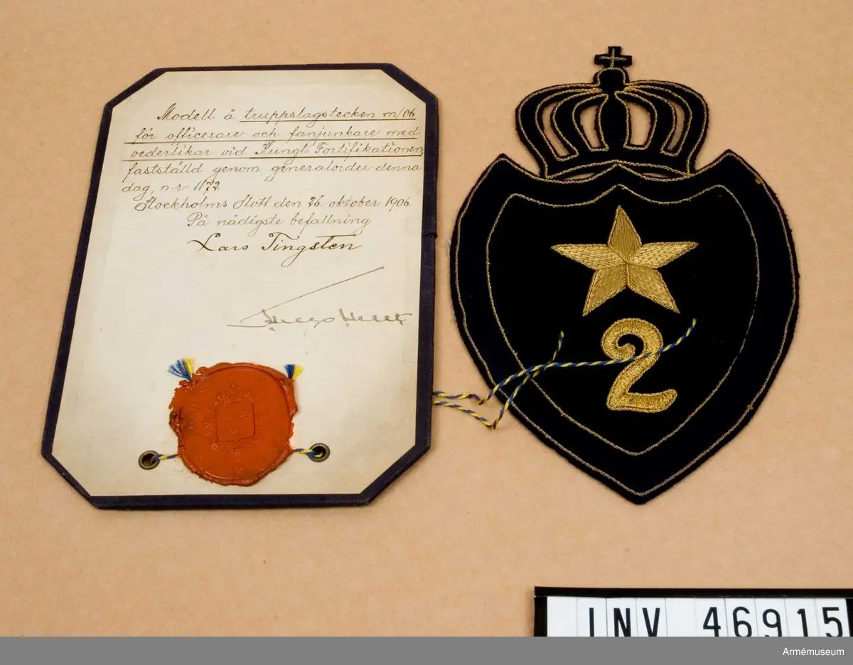 För officerare och fanjunkare vid Fortifikationen.