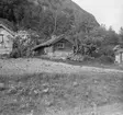 (Stereo karta XX) Ryggåsstuga vid Fridhem, nära Berfendal. 7 Juni 1930.