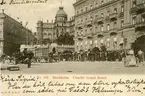 Notering på kortet: Stockholm. Utanför Grand Hotell.