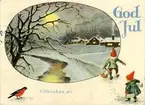 Notering på kortet: God Jul tillönskas av