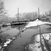 Översvämning vid Brooklynbron vid Smedbyparken i Huskvarna.