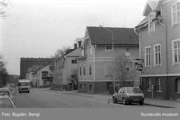 KMV inventering.  Östra långgatan och kvarteren därikring