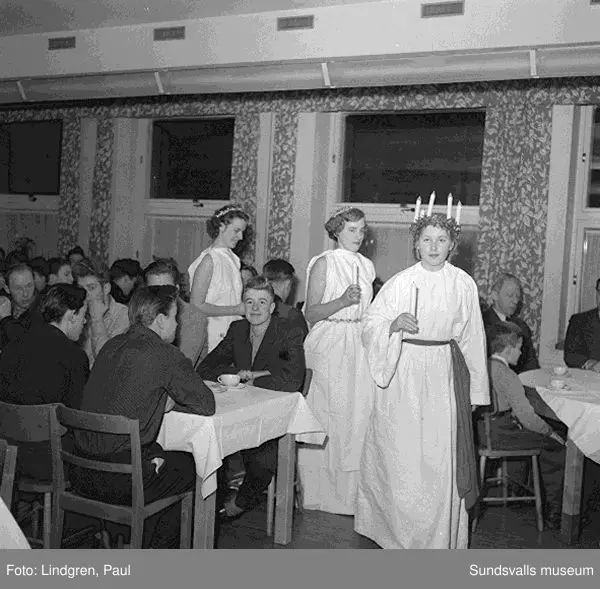 Lucia hos Hallström&Nisses, Verkstadsskolan.