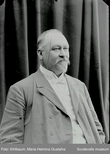 Carl Wilhelm Kihlbaum (f. 1857 d 1907). Grosshandlare och konsul i Sundsvall. Bror till Maria Kihlbaum.