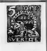 Ej realiserade förslag till frimärken Postsparbankens 50-årsjubileum, utgivet 6/12 1934. Konstnär: Olle Hjortzberg.
Valör 5 öre.