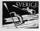 Ej realiserade förslag till frimärke Riksidrottsförbundet 50 år, utgivet 27/5 1953. Svenska gymnastik- och idrottsföreningars
riksförbund bildades 1903. Konstnär: Georg Lagerstedt.
Valör 10 öre.