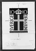 Förslagsteckning till frimärket Svenska Flaggans dag (utgivet 6/6) 1955. Två stycken olika frimärken utgivna till 50års-minnet av den nya ljusare flaggan som ej har unionsmärke. Konstnär: Olle Olsson. Motto: 