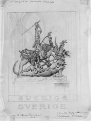 Frimärksförlaga till frimärket Byggnadsminnen, Storkyrka i S