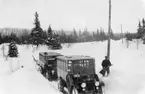 Bildiligenslinjen Umeå-Borgafjäll.  Bildiligenser med
efterplog.  1920-talet.