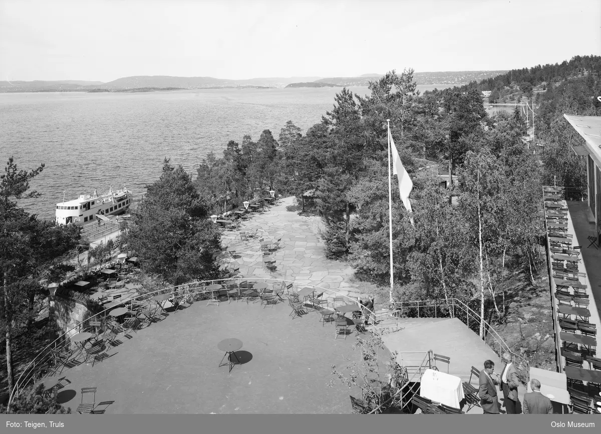 badestrand, friluftsrestaurant, terrasse, menn, brygge, badeferge