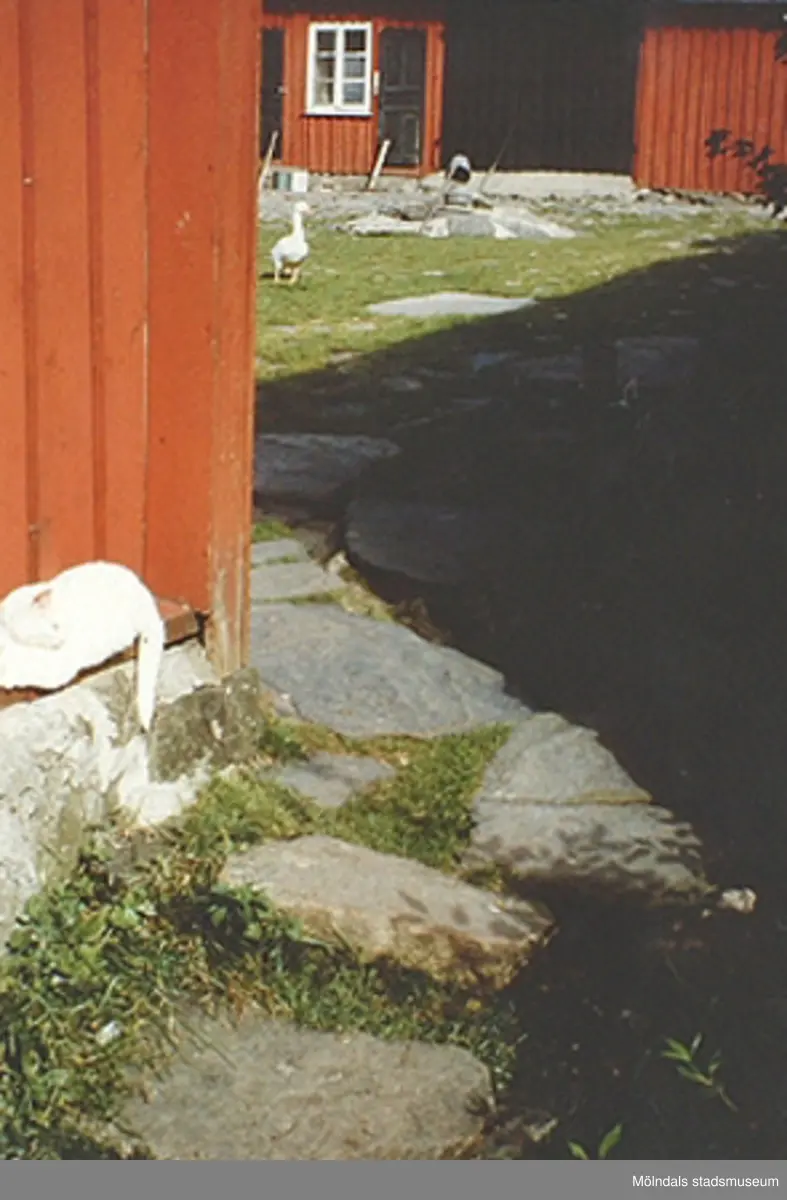 Stenlagd innergård. Vid korsningen Spårhagavägen/Gamla Riksvägen låg den gamla byn Rantorp. Husen är byggda kring en stensatta gård där det också finns en vattenkälla. Okänt årtal.
