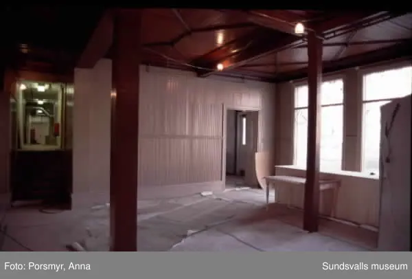 restaurering av gamla stationshuset, väntsalen