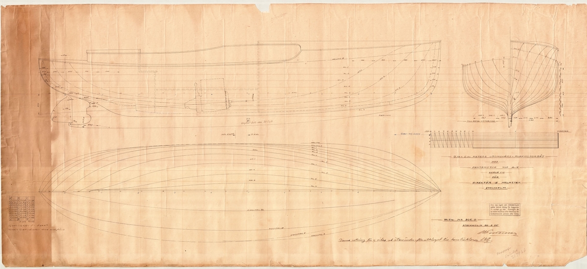 Inredningsritning i plan och profil