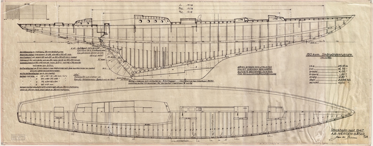 byggnadsritning i plan och profil