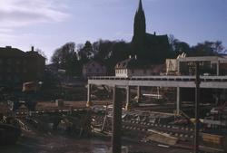 Centrumhuset under byggnation vid Frölundagatan i Mölndals c