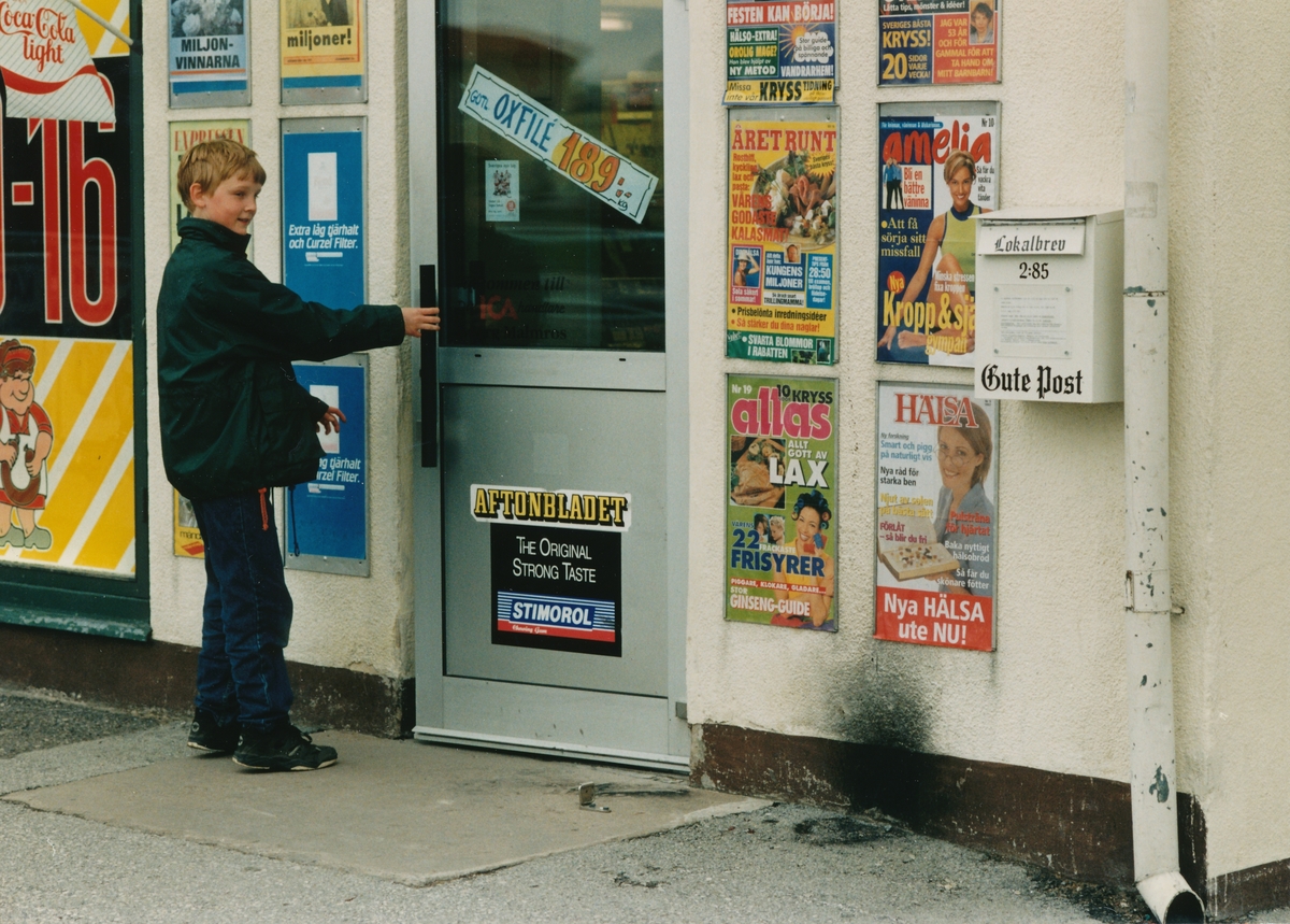 Lokalpostbrevlåda i Visby, 1997. Gute Post.