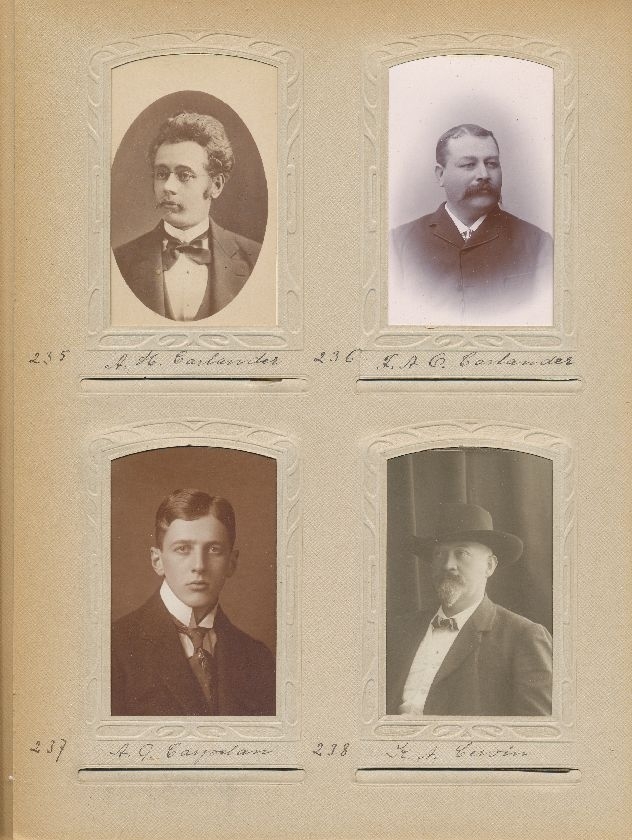 Porträtt av Frans August Oskar Carlander, postmästare i Strömstad 1889-1897 och i Ljungby 1897-1909.