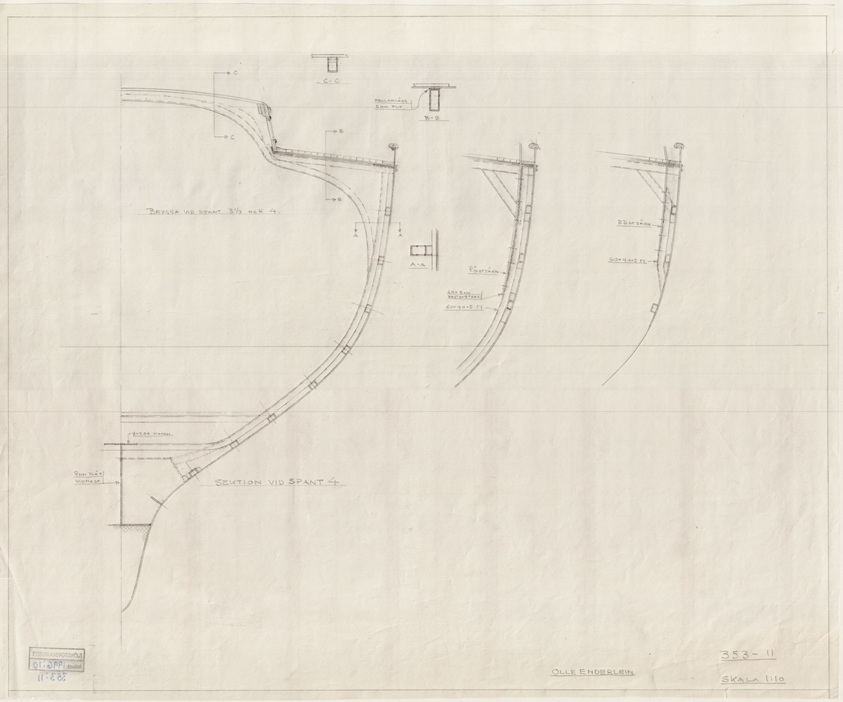 sektioner vis spant 4