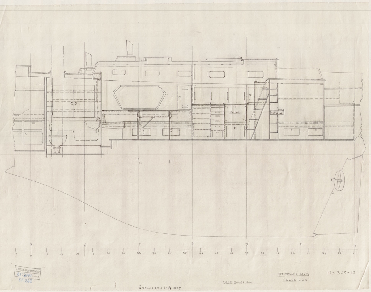 styrbordssida, inredning