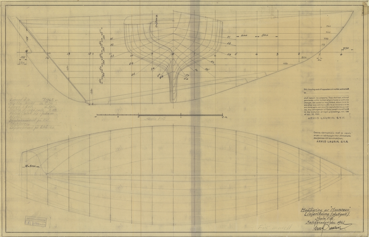 Linjeritning och spantruta