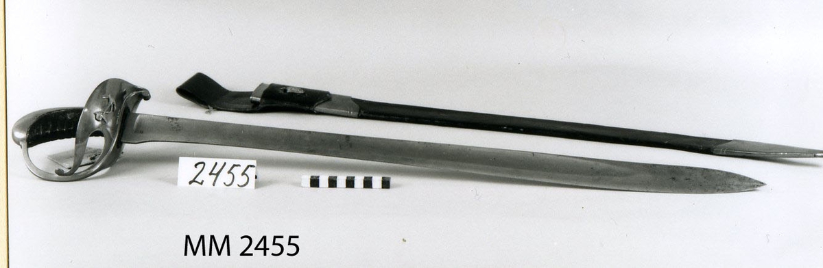 Modell av underofficersvärja med balja år 1846. Användes omkring år 1870