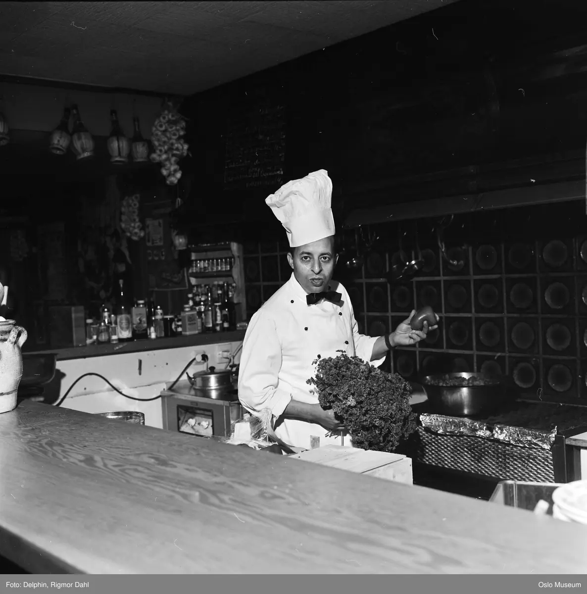 restaurant, interiør, mann, restauratør, kokk
