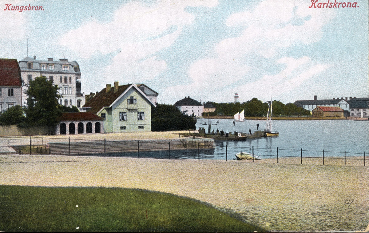 Vykort från Kungsbron i Karlskrona