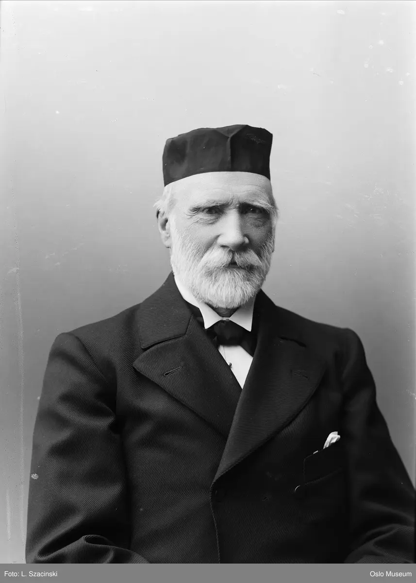 portrett, mann, arkeolog, antikvar, kalott, brystbilde