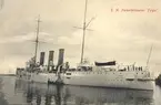 Vykort på  H M pansarkryssaren Fylgia.