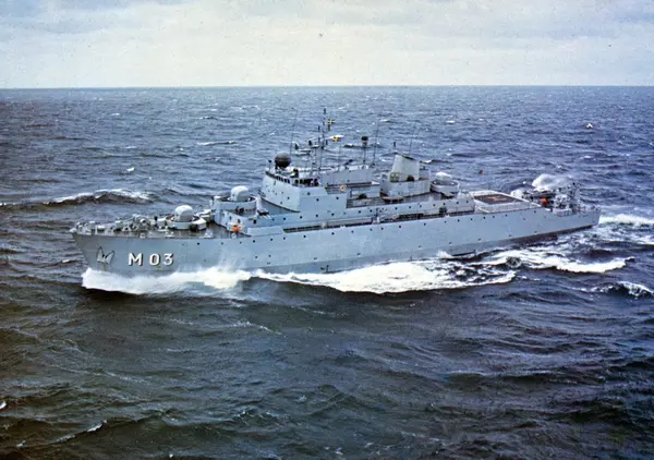 Minfartyget Visborg till havs.