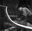 Neg nr 102. Bordspetsens kontur. Justering med hyvel. Foto 8.8 (1962).