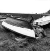 Skåne, Kristiansstads län, V Barkåkra socken, Vejbystrand. Hamnen. NV delen av hamnplanen. Skånesnipa, aktern.