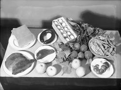 matvarer, grønnsaker, kjøtt, pølse, egg