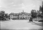 Järnvägsstationen från väster, Uppsala 1890