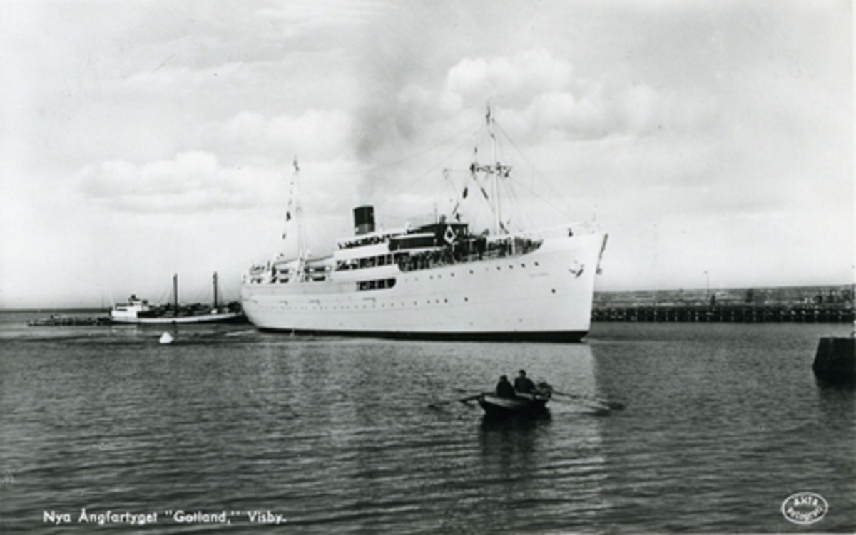 Nya Ångfartyget "Gotland", Visby. Äkta Fotografi. Förlag: W. Sandberg, Visby. Nr 11340.