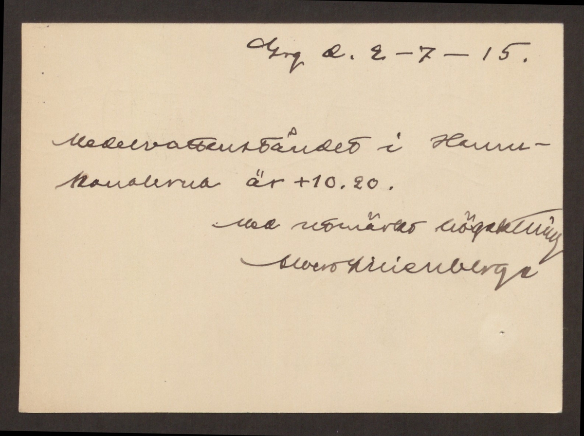 KORRESPONDENS 1914-M M