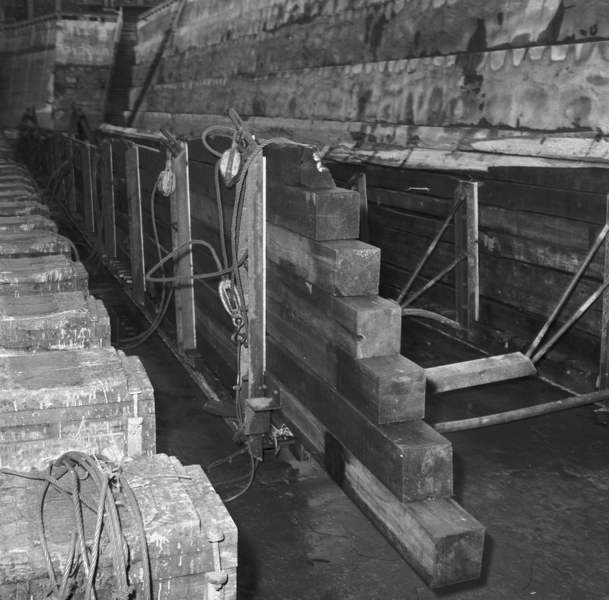 Släde i docka
