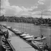 Djurgårdsbrunnskanalen och båtklubben vid Strandvägen, Stockholm