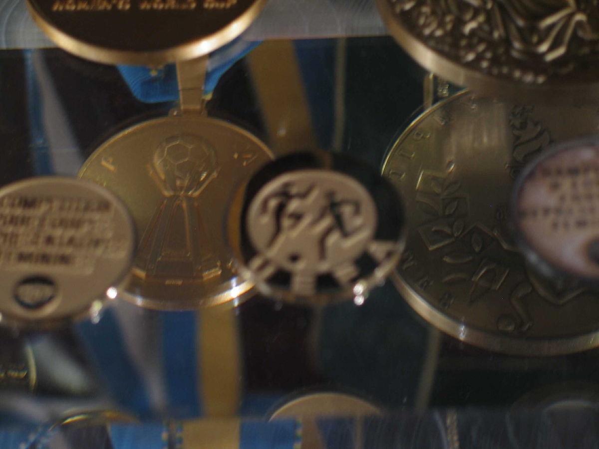 8 stk. medaljer fra EM og VM.