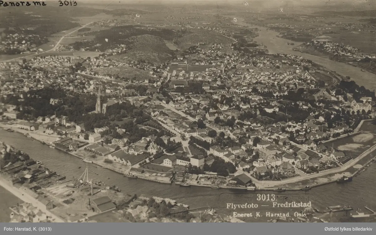 flyfoto, Cicignon, biblioteket, kirken, Glomma, skråfoto