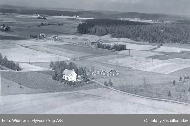 gårdsbruk, skråfoto, 