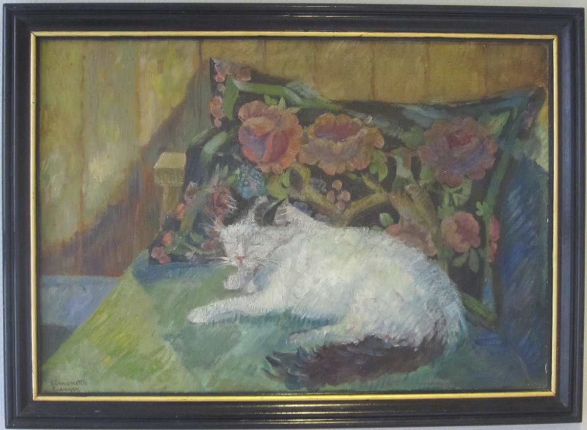 Olje (ev acryl) på lerret