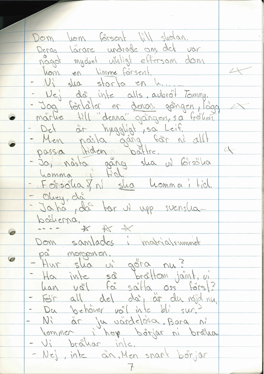 Uppsats om en framtidsversion om år 2000 skriven 1979.

Titeln är "Framtiden och vår miljö".

Ingår i en samling innehållande 98 st Uppsatser. 103 st Teckningar gjorda av skolbarn, från norra länsdelen.

Från en tävling. ''Framtiden och vår miljö'', annordnad av Älvsborgs-posten i samarbete med Älvsborgs Länsmuseum. Utställning. 19 Dec. 1979.