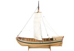 Modell av mälarjakt från 1700-talet, byggd av Stefan Bruhn i